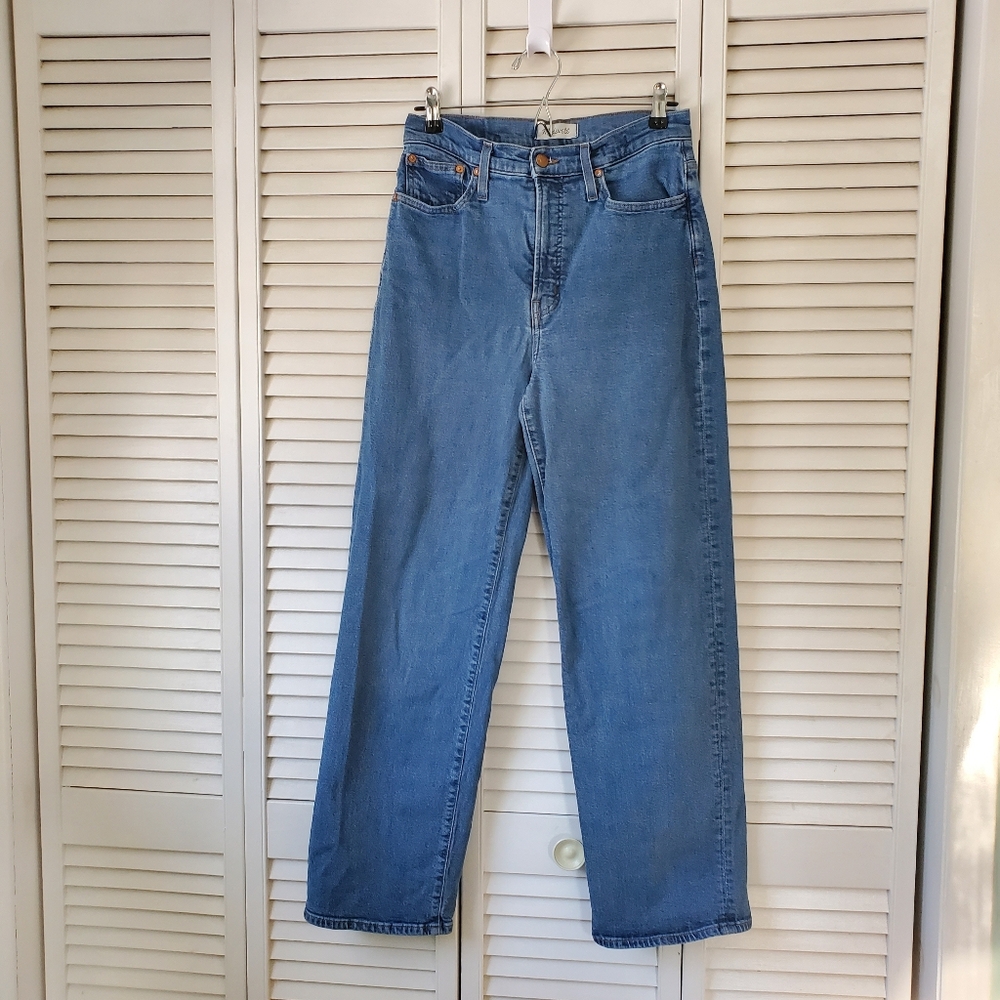 Madewell Perfect Vintage Wide Leg Jeans Medium Wash High Rise Women's 28